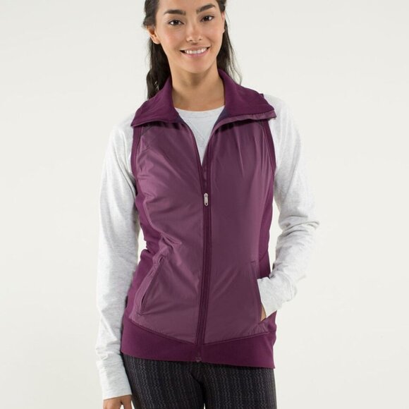 Lululemon Running Vest Run Won't Stop Purple Pockets Size 2 - Picture 1 of 10